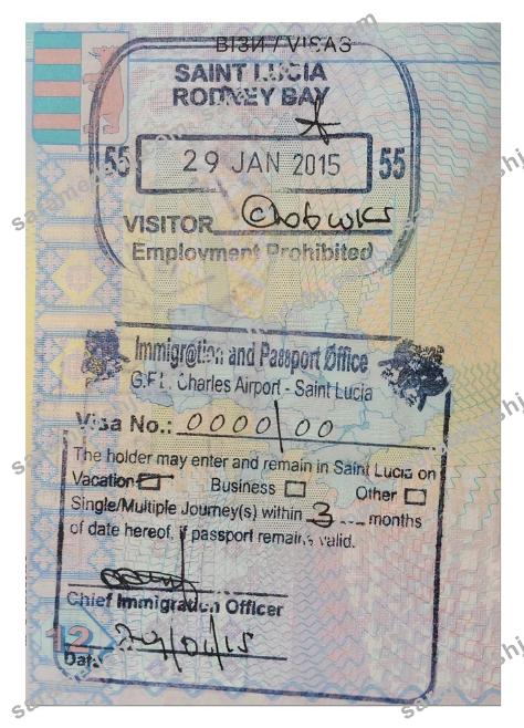 SAINT LUCIA travel visa
